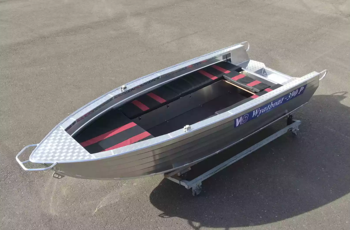 Алюминиевая лодка Wyatboat-390РМ увеличенный борт в Хабаровске