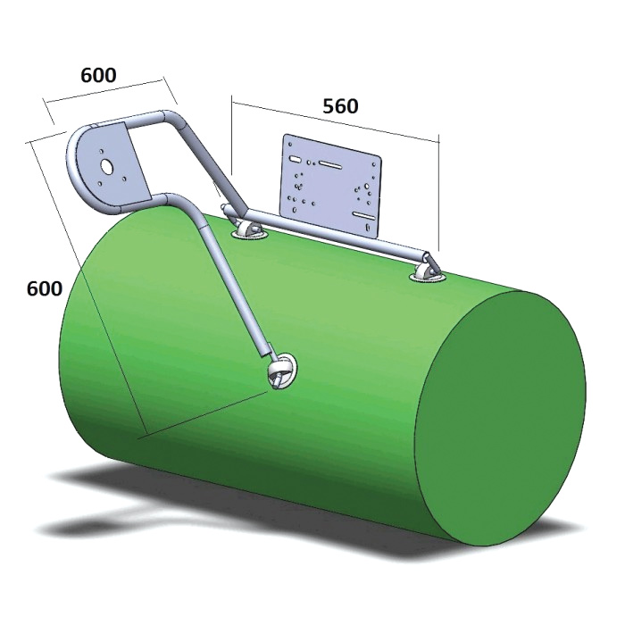 Стойка рулевая с креплением на баллон надувной лодки 25мм в Хабаровске