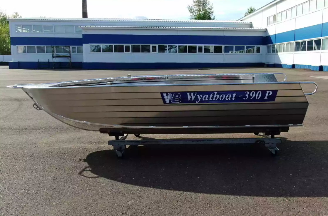 Алюминиевая лодка Wyatboat-390РМ увеличенный борт в Хабаровске