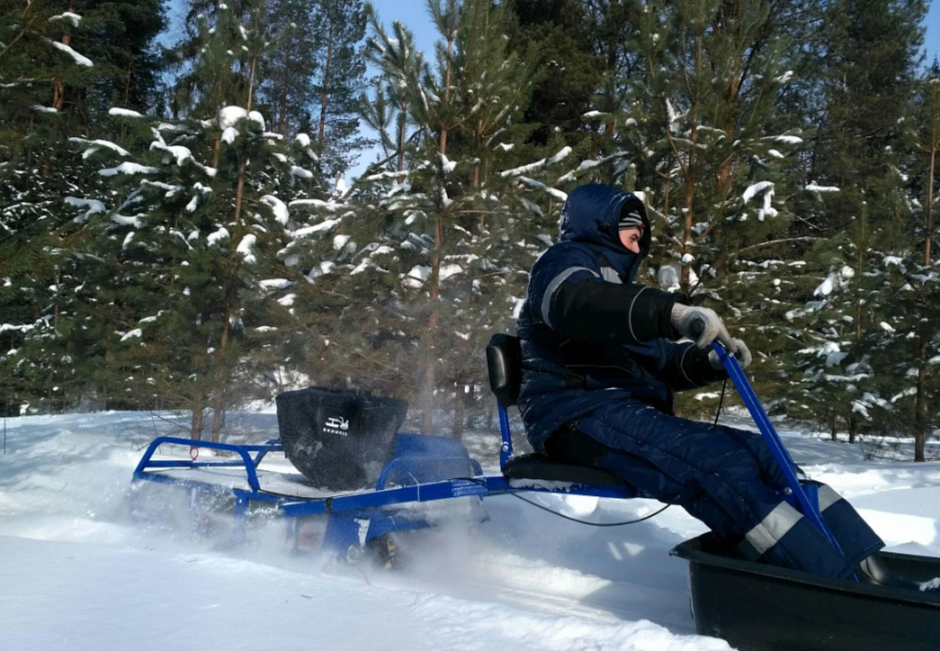 Мотобуксировщик толкач Альбатрос-XL8 с модулем. С фарой, тележки в Хабаровске