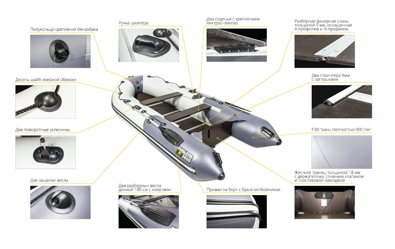 Лодка Ривьера Компакт 3600 СК в Хабаровске