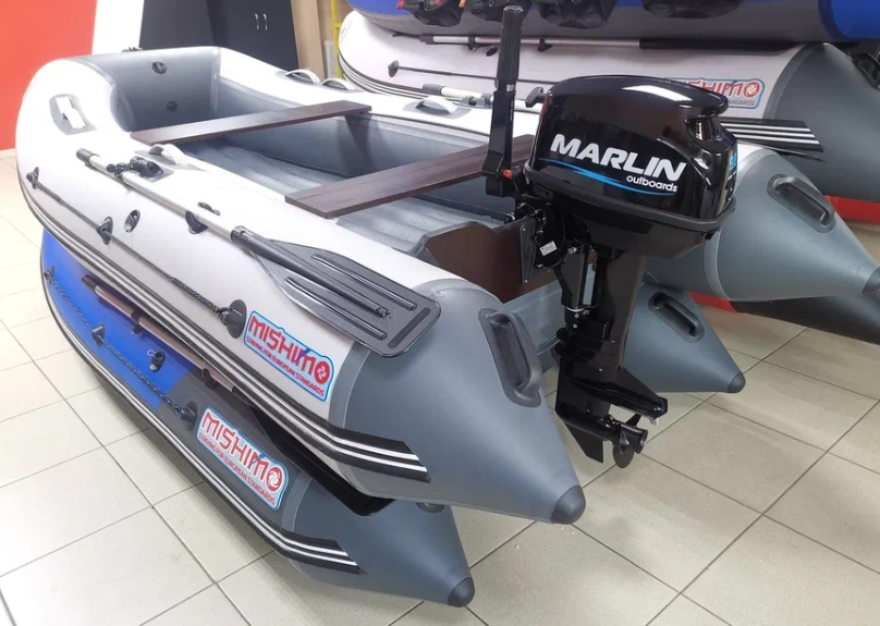 КОМПЛЕКТ ЛОДКА MISHIMO LITE 350 + МОТОР 9,8 Л.С. в Хабаровске