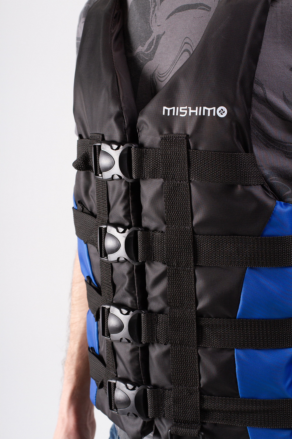 Жилет спасательный MISHIMO PRO Премиум качества Черно-синий в Хабаровске