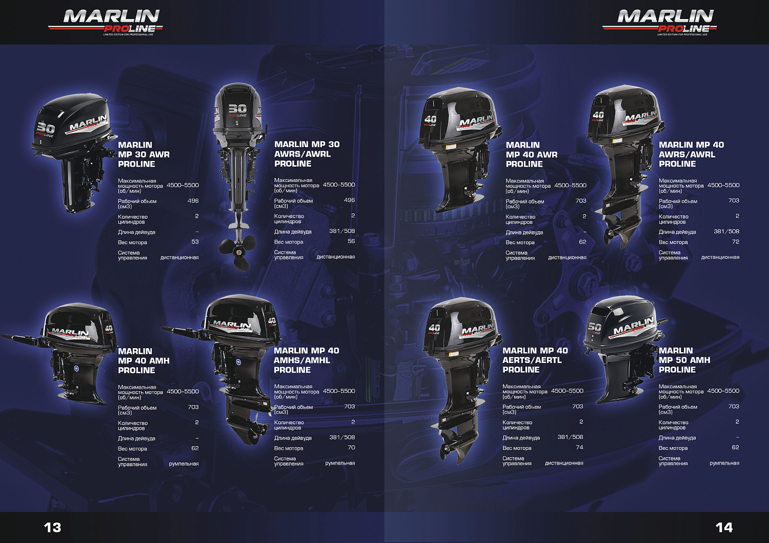 Лодочный мотор MARLIN PROLINE MP 50 AERTL в Хабаровске